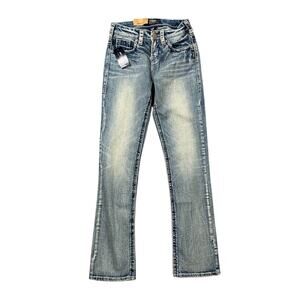 Silver Jeans Womens 25 Light Denim Suki High Baby Bootcut Well Defined Curve